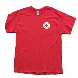 Canadian Red Cross Red T-Shirt Volunteer Tee Unisex L